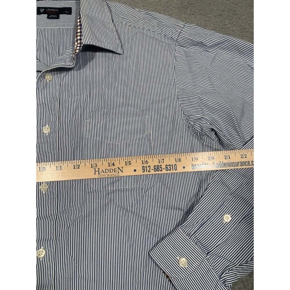 4 Men's Button Down Shirts Striped Collared Nautica Cremieux Large L Business - Picture 13 of 16